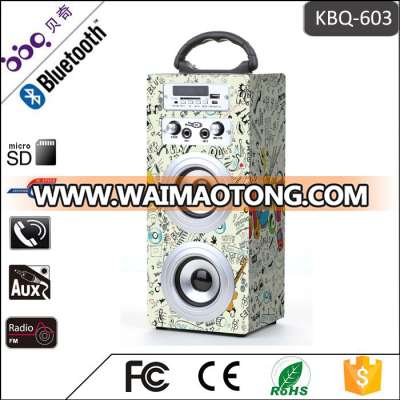 10W KBQ-603 Mini MUSIC outdoor Portable Karaoke Bluetooth wireless speaker